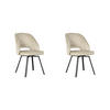 ESSZIMMERSTUHL Lewis Beige 58/52/84 cm 2er-Set - Beige, Textil (52/84/58cm) - LABEL51