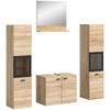 BADMÖBEL-SET Boston/Tampa 33/137/186 cm - Braun, Holzwerkstoff (137/186/33cm) - Xonox