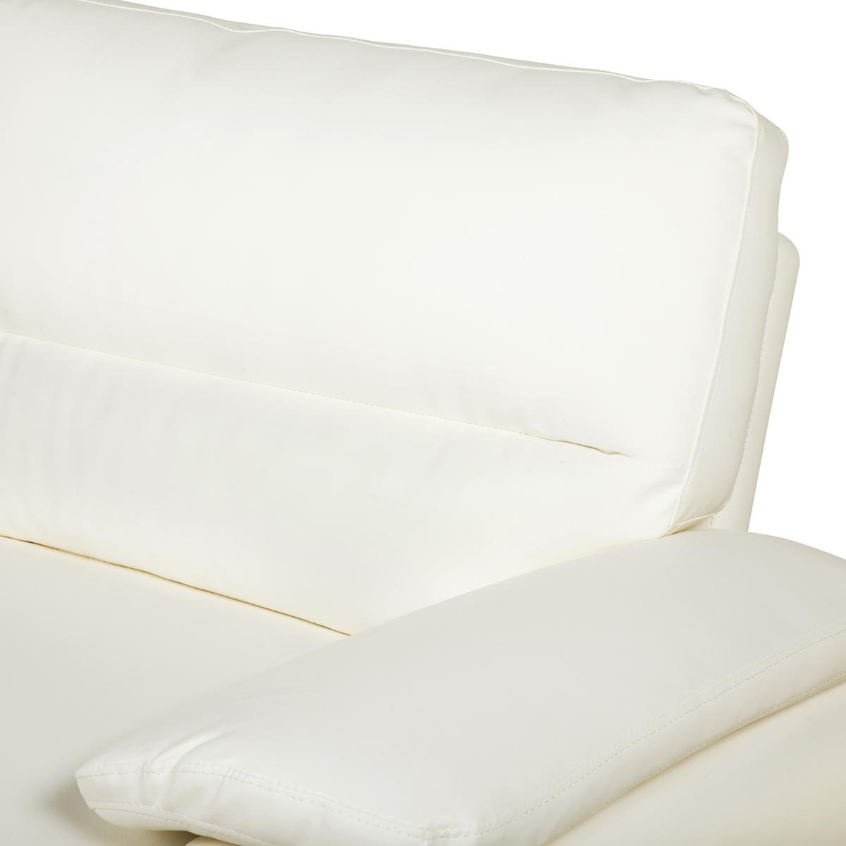 3-SITZER-SOFA Kunstleder Beige Vogar - Beige, Kunststoff/Textil (195/90/74cm) - Beliani