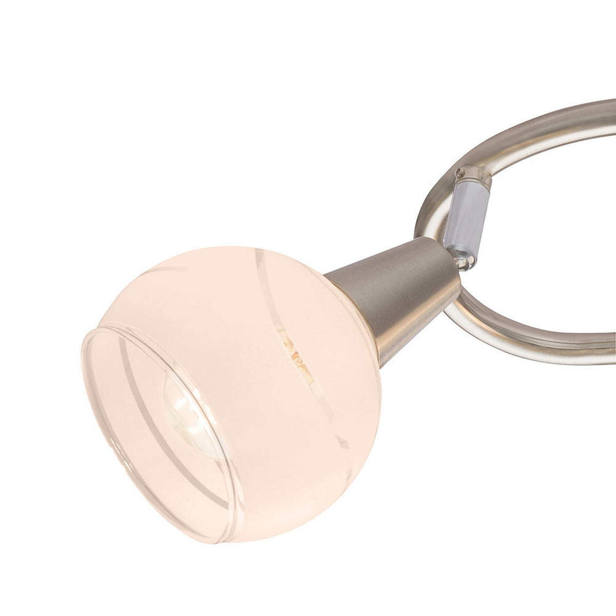 LED DECKENLEUCHTE Metall Chrom Silber - Silberfarben, Glas (25/25/21cm) - Globo Lighting
