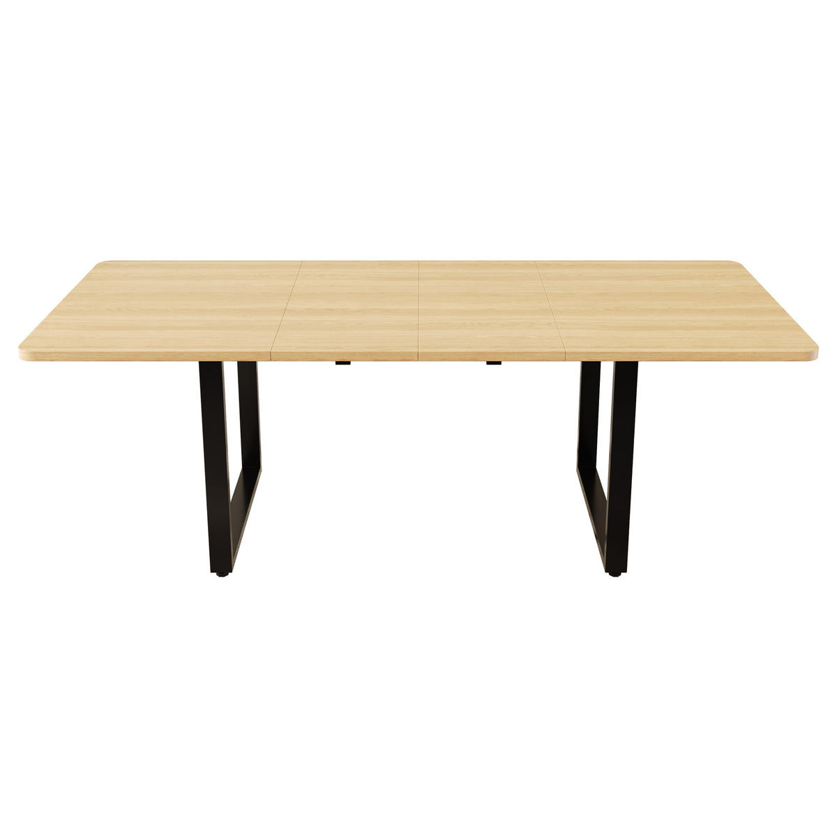 ESSTISCH aus MDF 140/180/220x80 cm Eichefarben ausziehbar für 6-10 Personen mit stabilen Metallbeinen - Eichefarben, Holzwerkstoff (220/90/75cm) - Modfu
