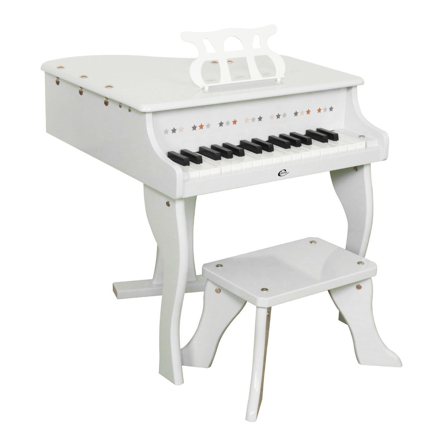 KINDERFLÜGEL mit Hocker Farbe Weiß - Weiß, Holzwerkstoff (52/50cm) - Coemo