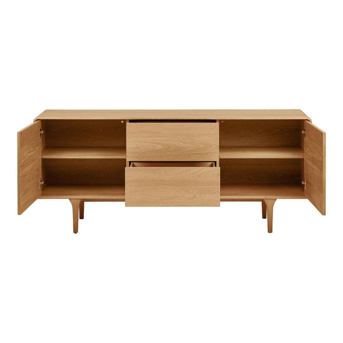 SIDEBOARD, Karna, Eiche, MDF, 45 x 180 x 75 cm - Eichefarben, Holzwerkstoff (45/75/180cm) - ebuy24