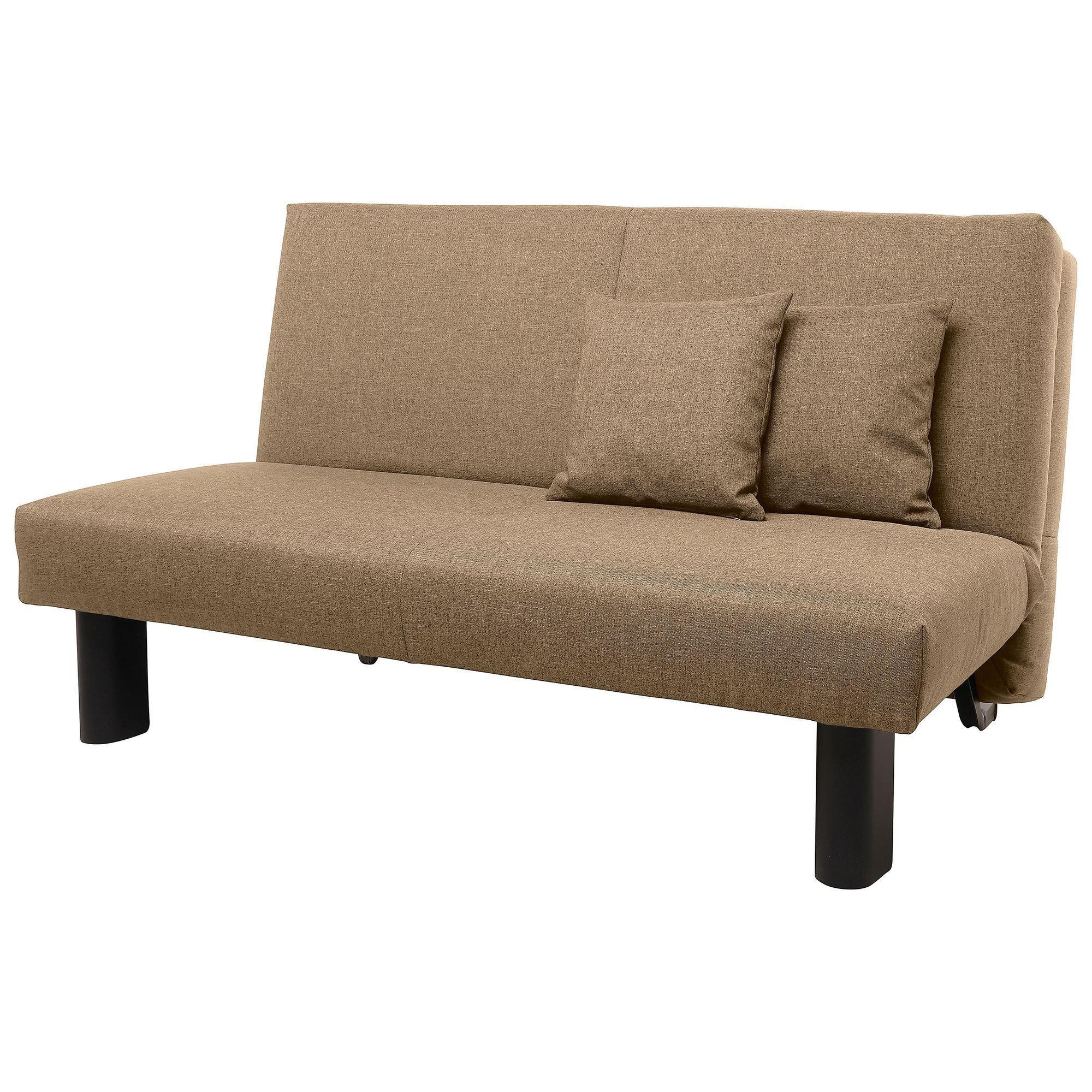 FALTSOFA Kalomira Bezug Flachgewebe Metall schwarz / sand - Sandfarben, Kunststoff (145/84/100cm) - 58aufmkessel