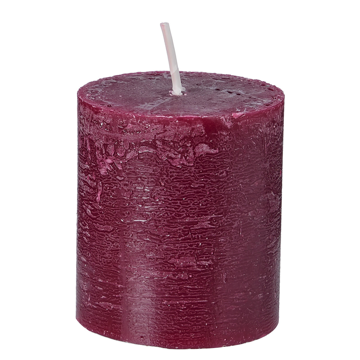 STUMPENKERZE (12er Set) Rustic - Bordeaux, Paraffin (8cm) - Butlers