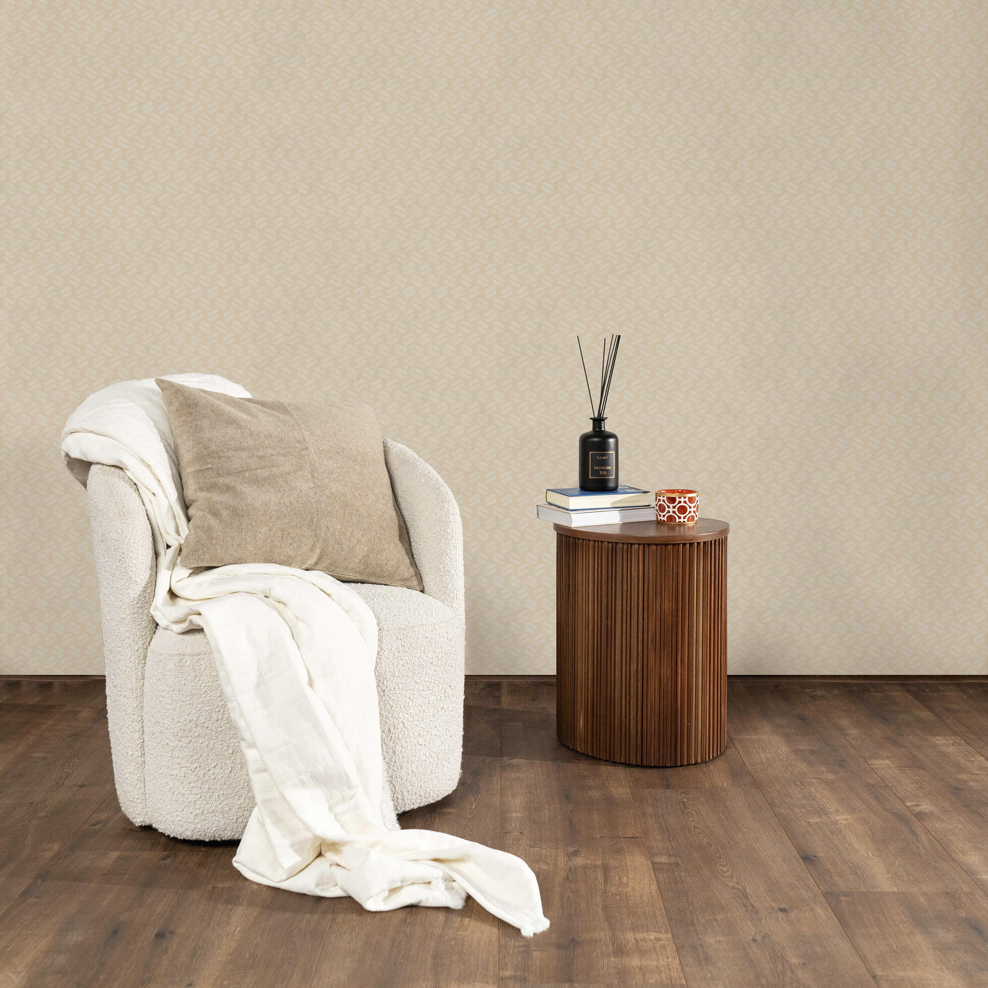 VLIESTAPETE - Myoka Sand - Sandfarben, Papier/Kunststoff (52/1000cm) - Graham & Brown