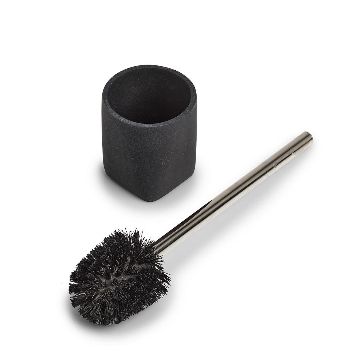 WC-BÜRSTE Dark Stone - Schwarz - Schwarz, Stein (9.5/36.5/9.5cm) - Zeller Present