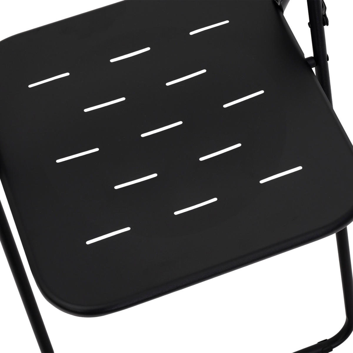 BALKONSET BISTRO SET,klappbar,Metall,für 2 Personen,Schwarz - Schwarz, Metall - LVHOM