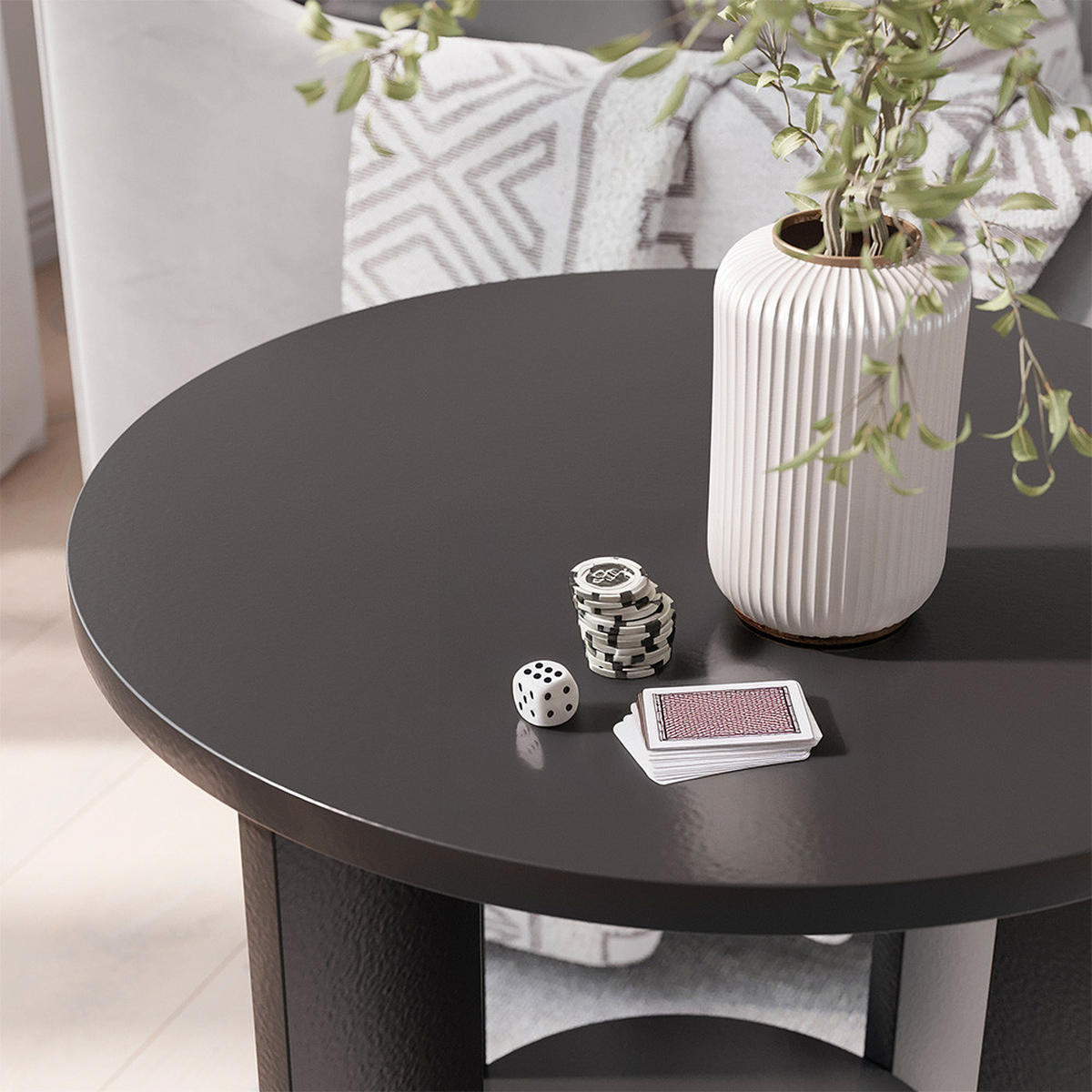 KONFERENČNÍ STŮL Vareo Černá - černá, kompozitní dřevo (40/40/50.5cm) - Vicco