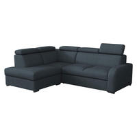 ECKSOFA Oslo 2rRLXp, Seite: Links LXP+R+2R - Silberfarben/Dunkelblau, Holz/Textil (250/200cm) - MIRJAN24