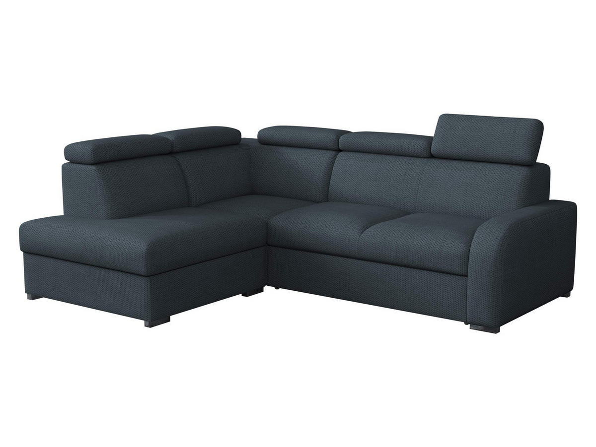 ECKSOFA Oslo 2rRLXp, Seite: Links LXP+R+2R - Silberfarben/Dunkelblau, Holz/Textil (250/200cm) - MIRJAN24