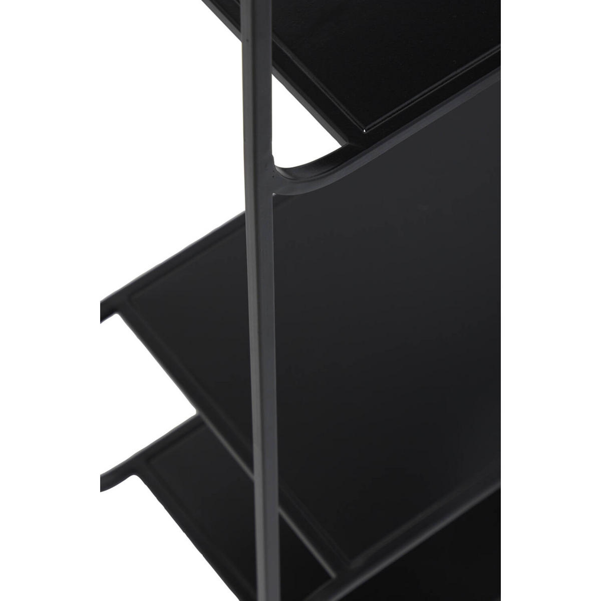 REGAL WINSTON 100x26,5x90,5 cm, Metall, Schwarz - Schwarz, Metall (26.5/90.5/100cm) - Light & Living