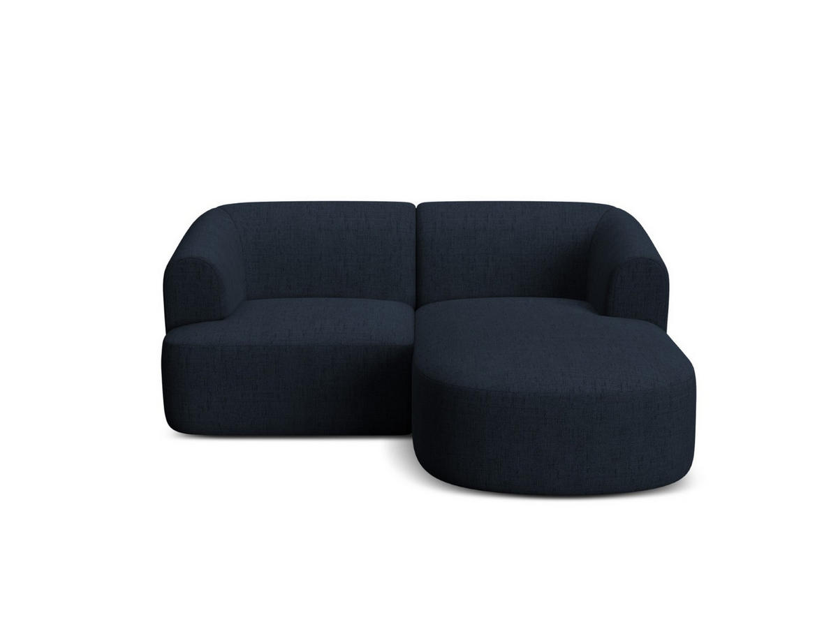MODULARES-ECKSOFA rechts Campi aus strukturiertem Stoff königsblau 3 Sitzplätze - Dunkelblau, Textil (156/180cm) - Cosmopolitan Design