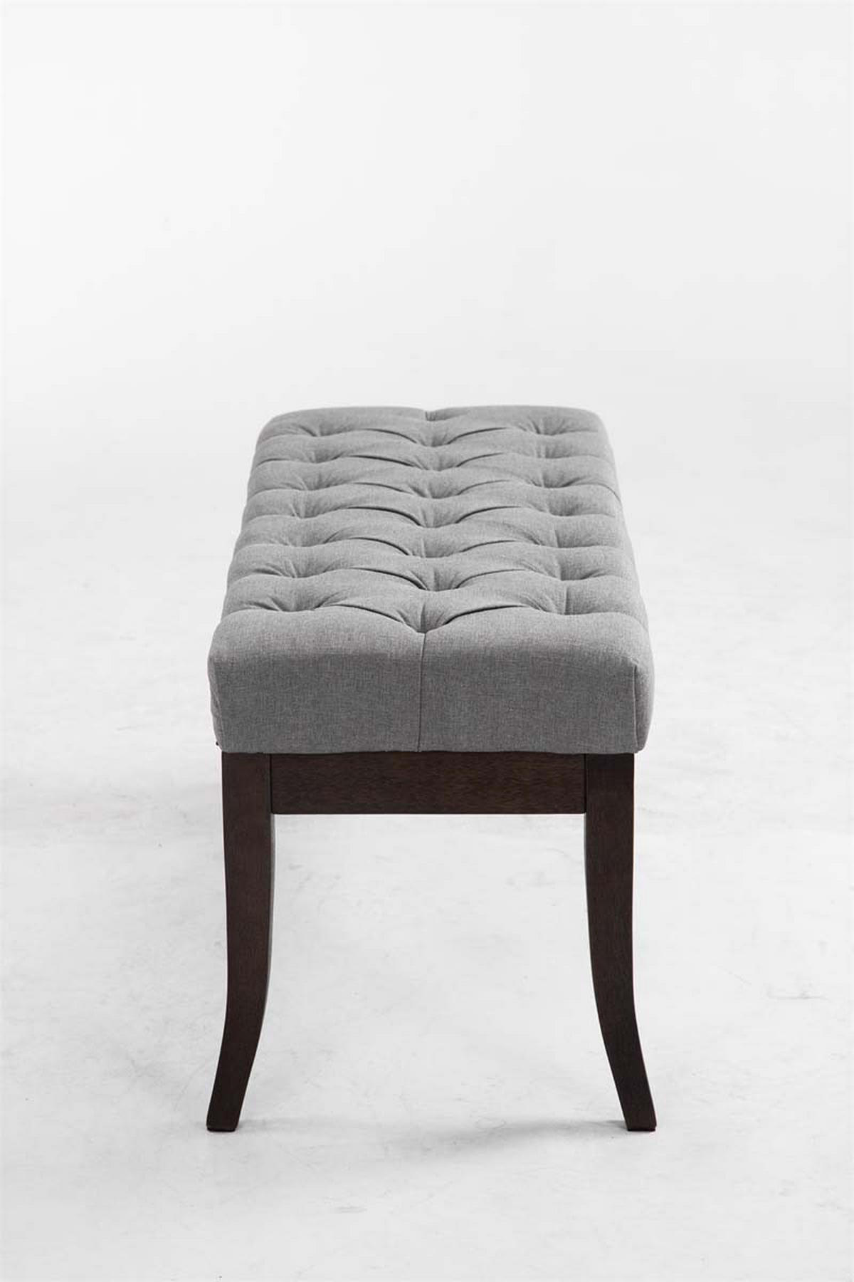 SITZBANK Cannes Stoff Grau Dunkelbraun - Grau, Textil (100/46/38cm) - DELUKE