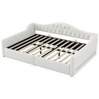 STAURAUMBETT 140/200 cm DE-03388, mit LED und Stauraum, in Beige - Beige, Holzwerkstoff (140/200cm) - ComfortXL