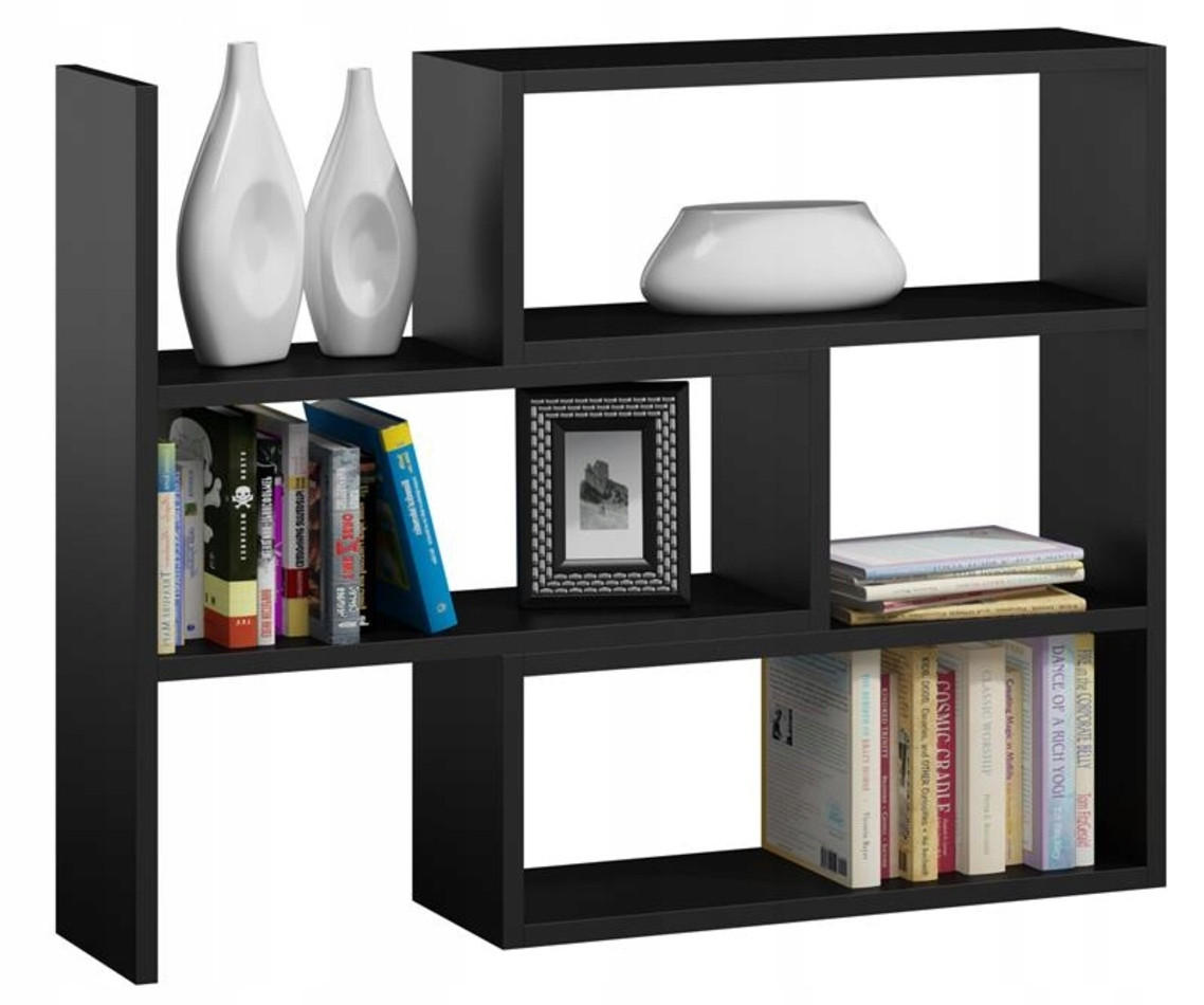 Matkam Möbel Bücherregal Schwarz 80x110x28 cm