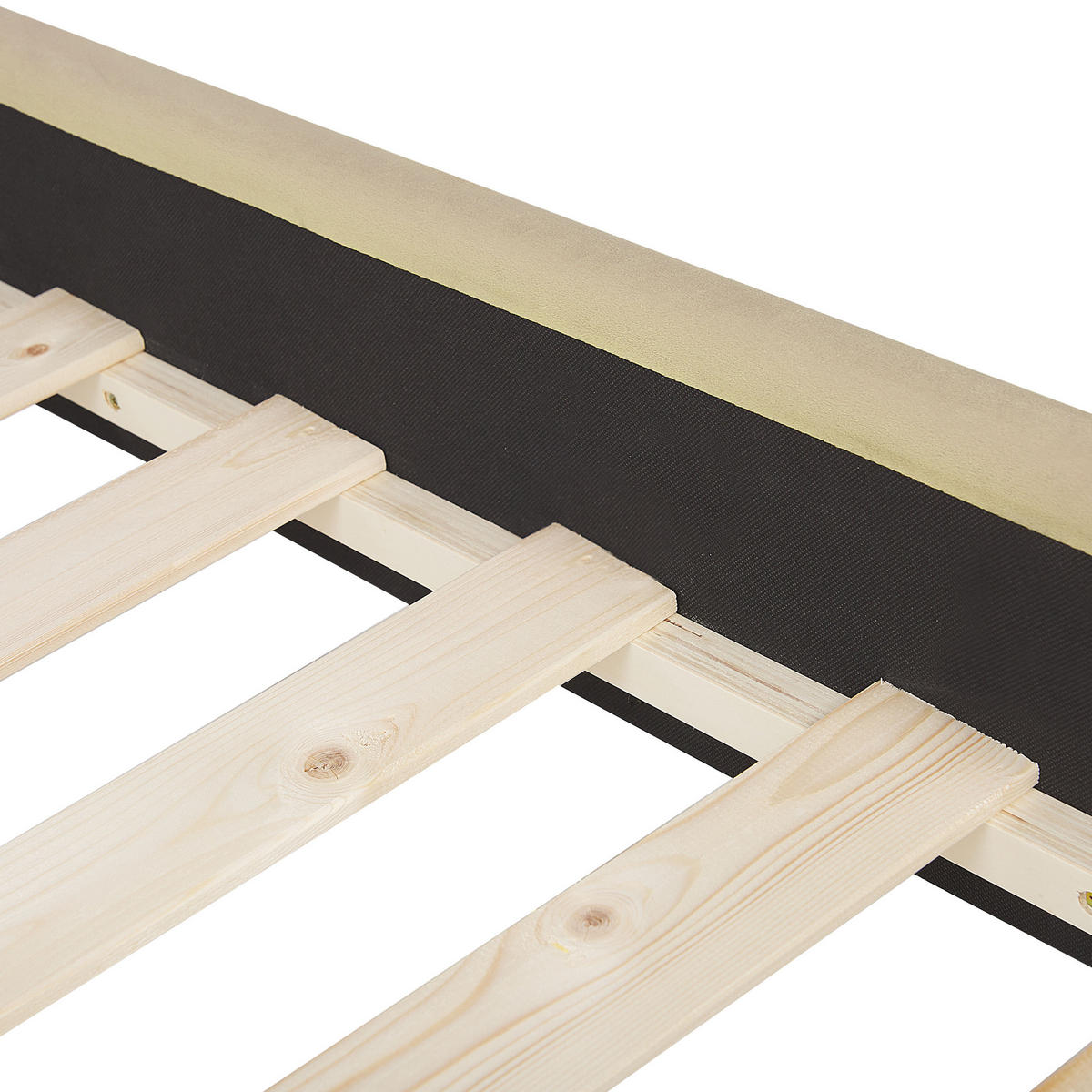 POLSTERBETT 160/200cm Beige Avallon - Beige, Textil (160/200cm) - Beliani