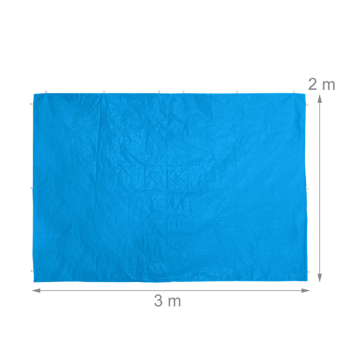 3XPAVILLON-SEITENTEILE - Blau, Kunststoff (300/200/0.1cm) - Relaxdays