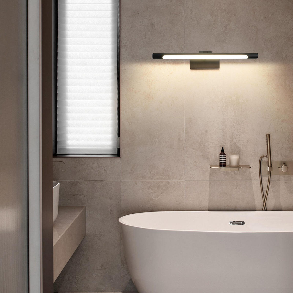 SPIEGELLEUCHTE Scheinthur 20.0/13.0/40.0 cm - Schwarz, Kunststoff (20/13/40cm) - ZMH