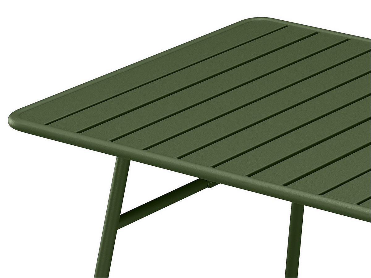 GARTENTISCH - D. 160 cm - Metall - Khaki - MIRMANDE von MYLIA - Grün, Metall (80/160/74.5cm) - Vente-Unique