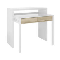 SCHREIBTISCH Weiß, Eiche 36/98.5/87.5 cm - Eichefarben/Weiß, Holzwerkstoff (36/98.5/87.5cm) - DMORA