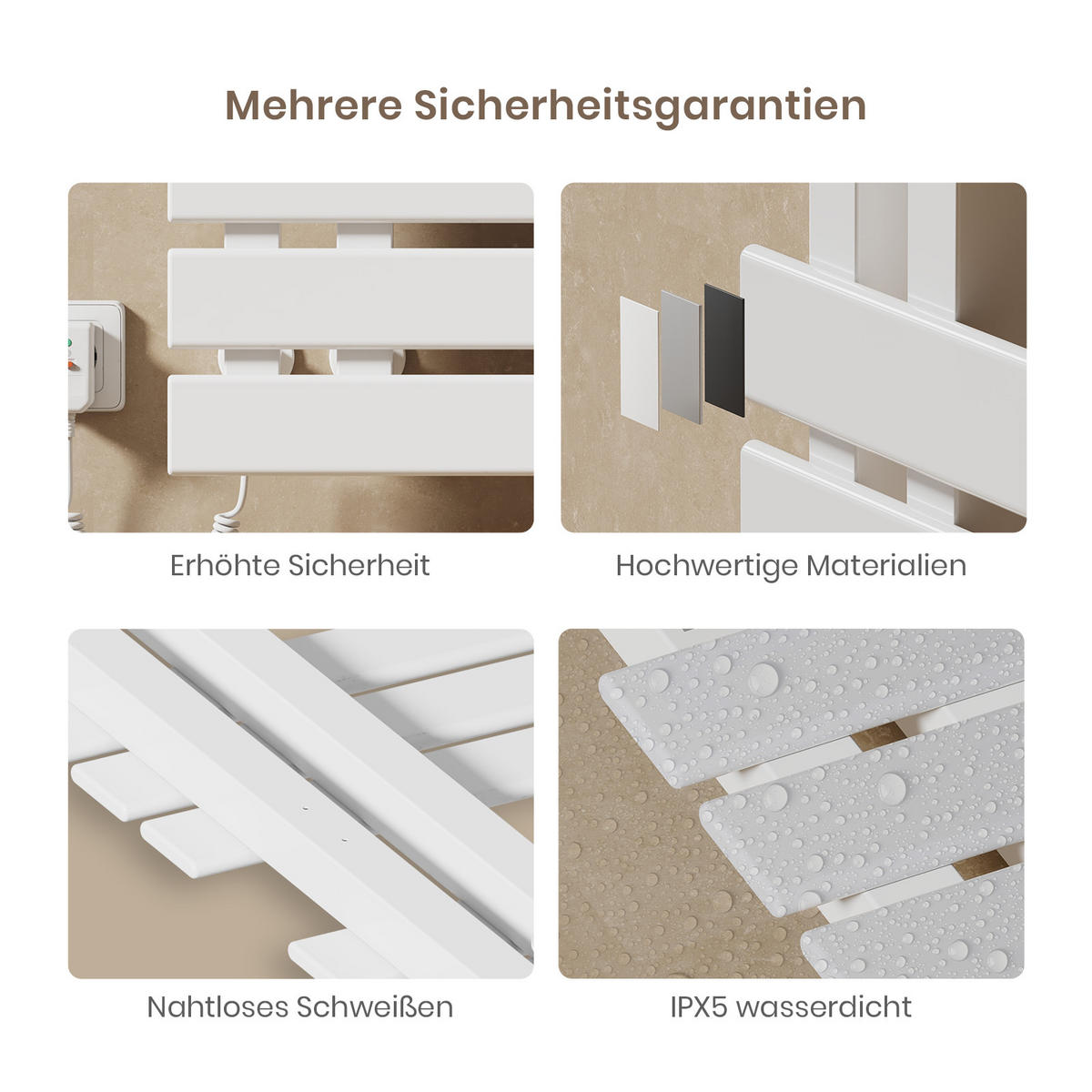 HEIZKÖRPER Elektrisch WLAN Thermostat Weiß - Weiß, Metall (50/100/11cm) - EMKE