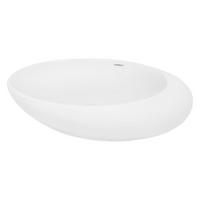 WASCHBECKEN - Weiß, Keramik (37.5/14.5/58.5cm) - LuxeBath