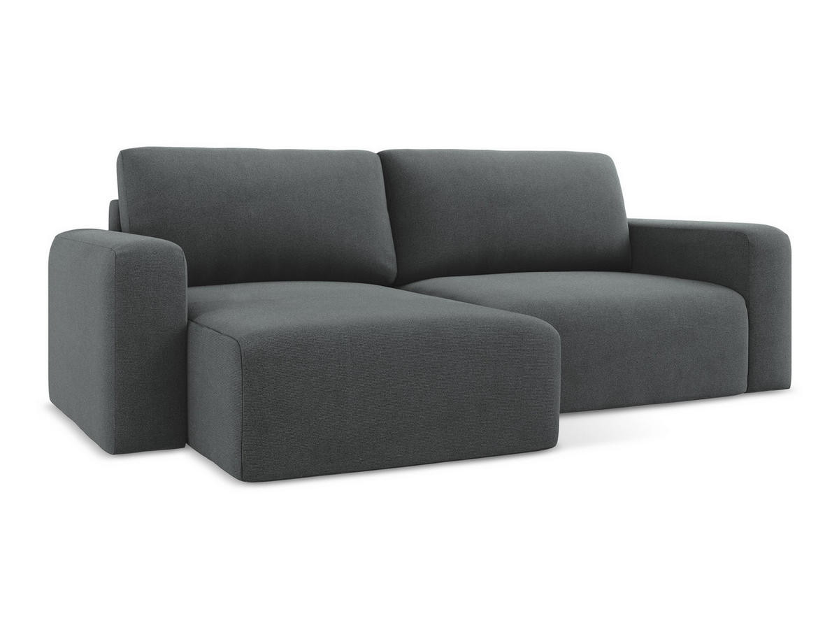 ECKSOFA Rechts Samt Stoff Violett - Lila/Flieder, Kunststoff/Textil (224/167cm) - Makamii