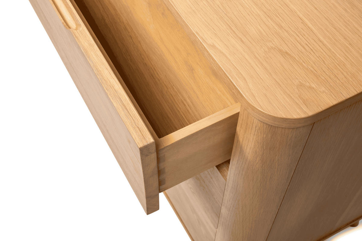 NACHTTISCH Nora 2er Set, Eiche - Beige, Holz (45/54/40cm) - WOODEK
