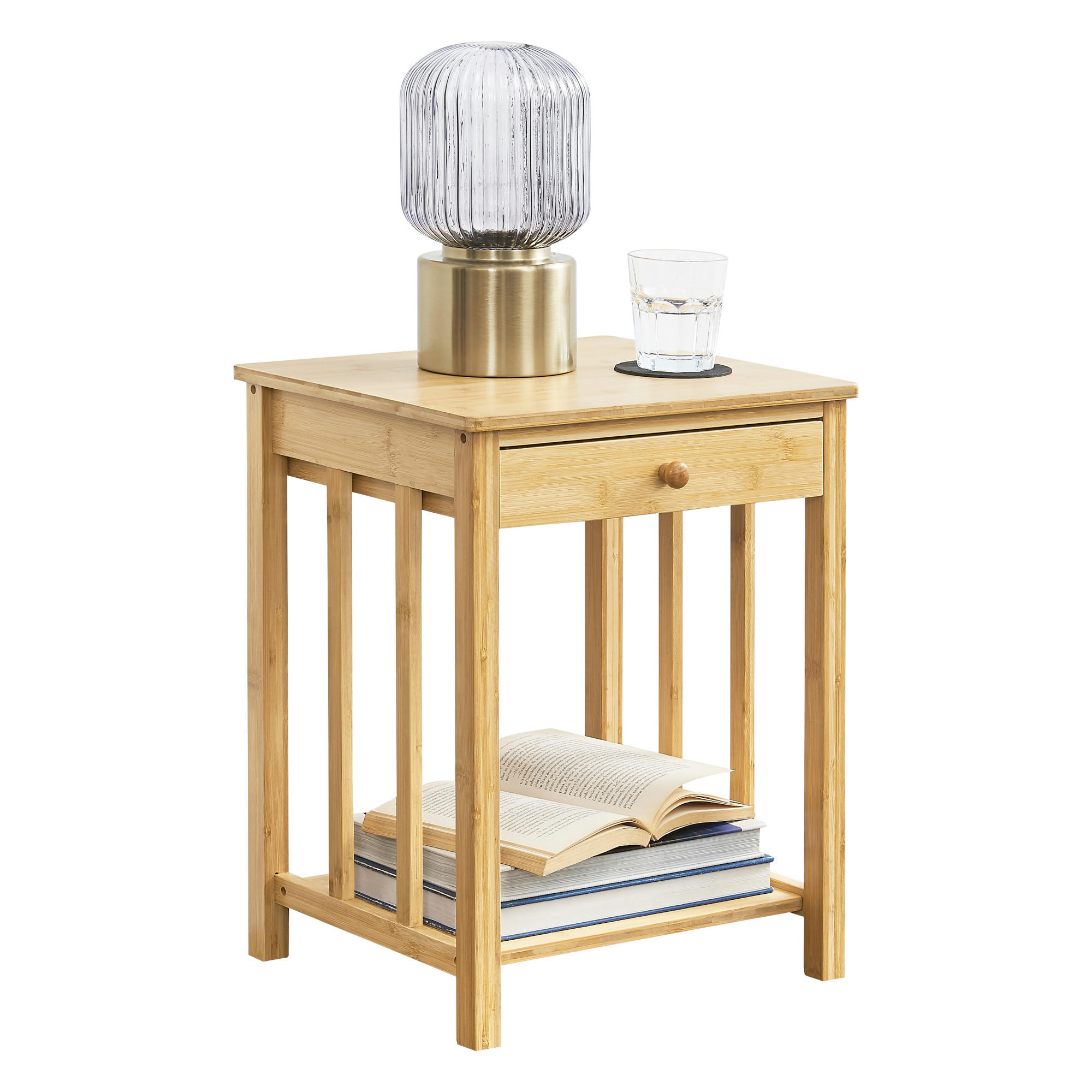 BEISTELLTISCH Ranua - Naturfarben, Holz (35/40/51cm) - [en.casa]