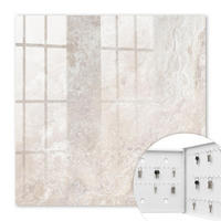 SCHLÜSSELBOX Weiß 30x30 cm – Türöffnung nach rechts - Beige Abstraktionen - Beige, Metall (30/30/5cm) - TULUP
