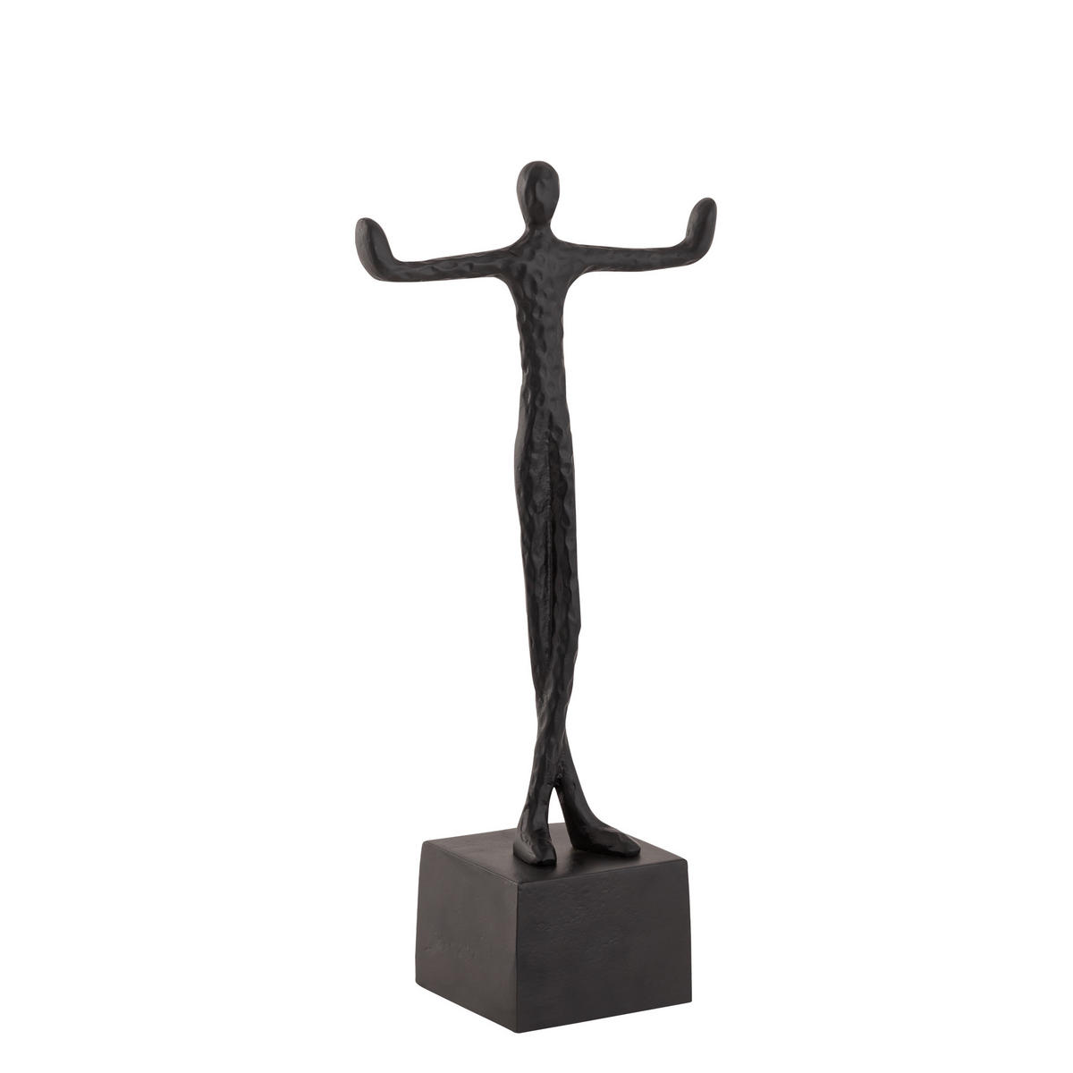 SKULPTUR Eagen Schwarz 16/9/36cm - Schwarz, Metall (9/36/16cm) - PTMD Collection