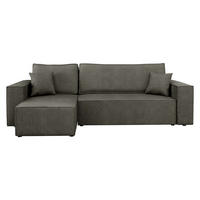 ECKSOFA Karl - Schwarz/Braun, Holz/Kunststoff (244/145cm) - MIRJAN24