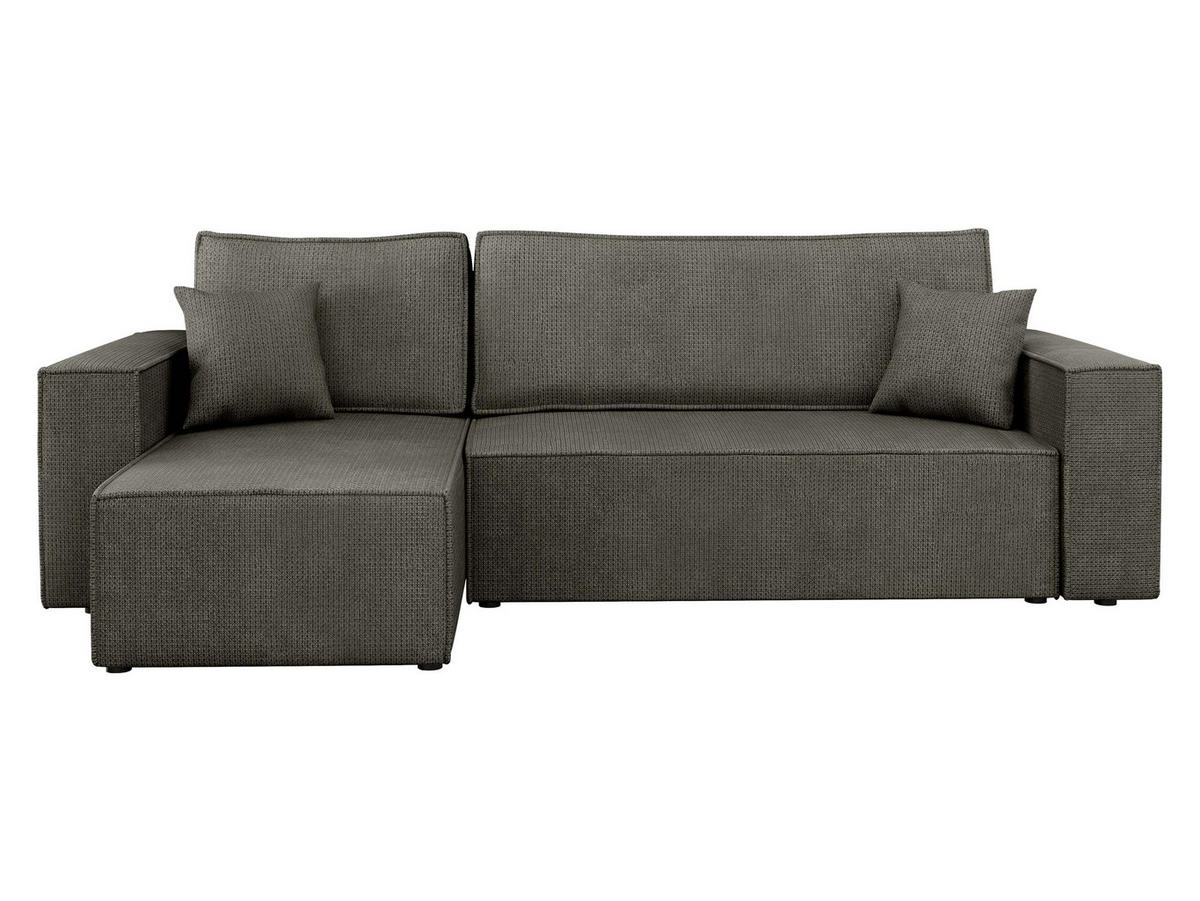 ECKSOFA Karl - Schwarz/Braun, Holz/Kunststoff (244/145cm) - MIRJAN24