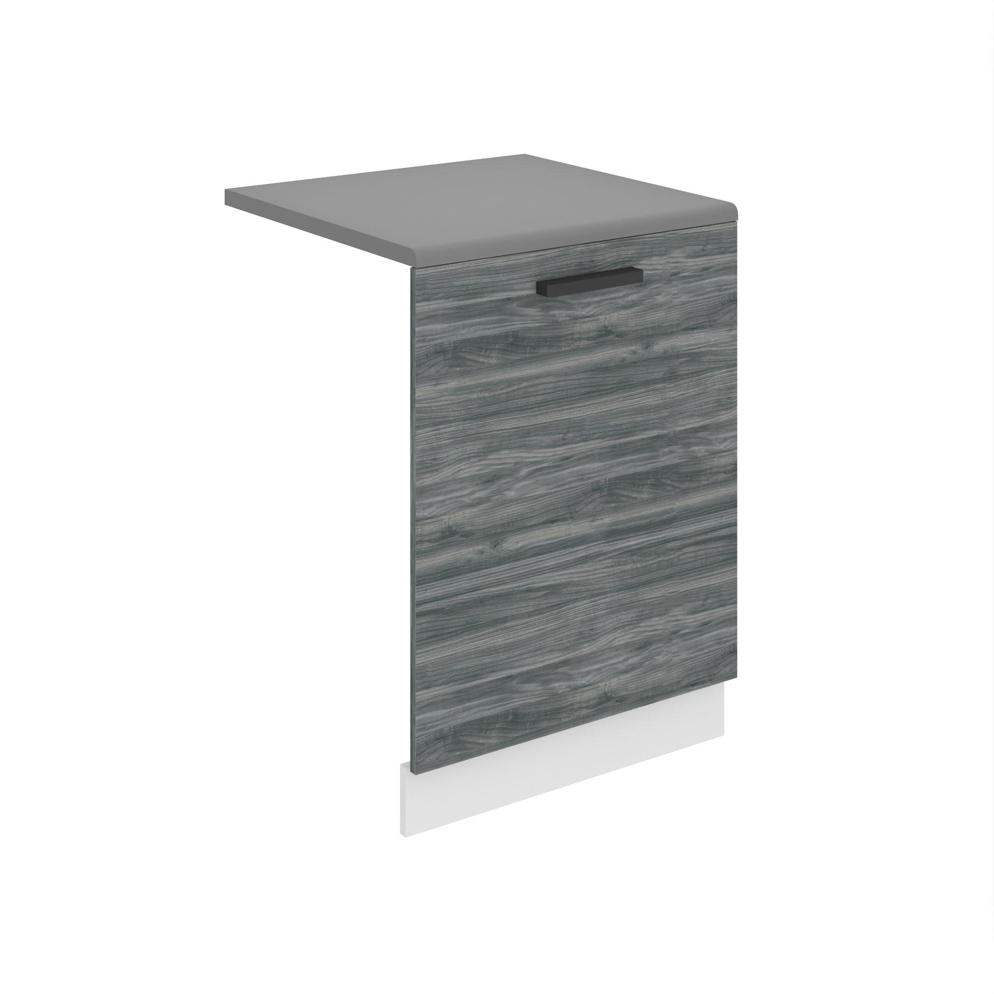 FRONTBLENDE für Geschirrspüler 60 cm, mit Sockelleiste, Glamour Wood - Hellgrau, Holz (60/71.5/1.6cm) - B BELINI GROUP