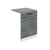 FRONTBLENDE für Geschirrspüler 60 cm, mit Sockelleiste, Glamour Wood - Hellgrau, Holz (60/71.5/1.6cm) - B BELINI GROUP
