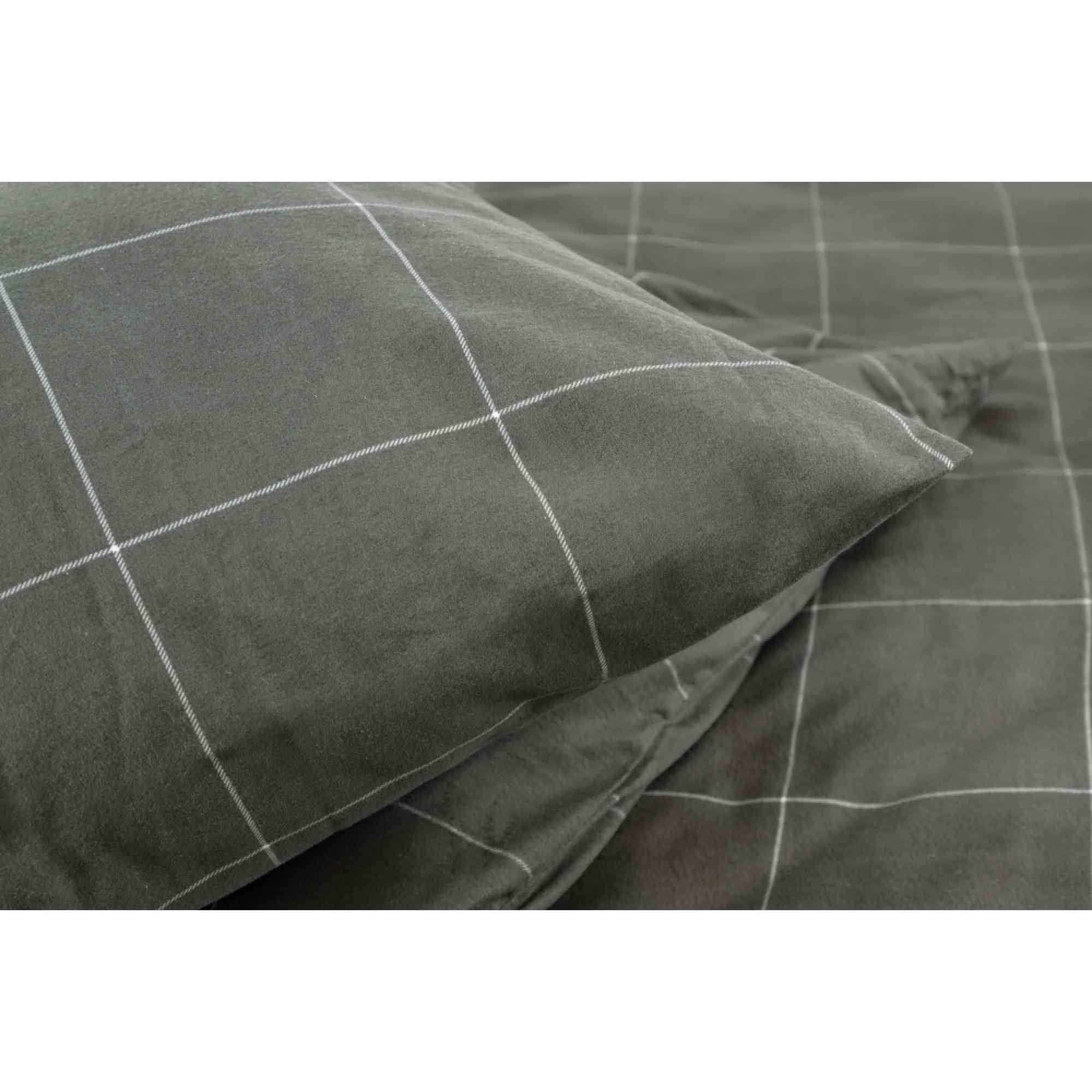 FLANELL BETTWÄSCHE CHECK - Grau, Textil (200/200cm) - Esprit