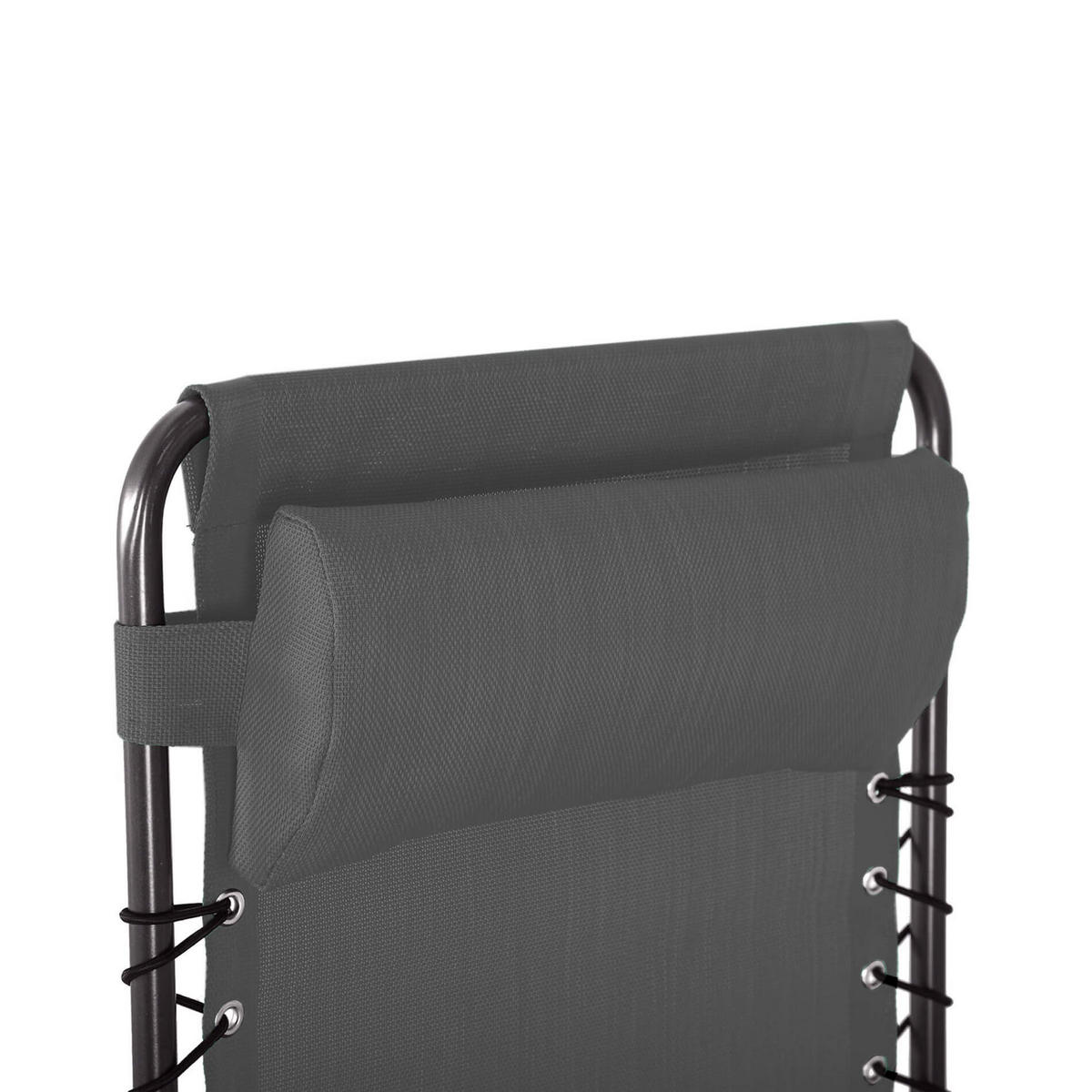 GARTEN-RELAXSESSEL Dunkelgrau 104/66/113 cm - Grau, Metall (66/113/104cm) - Mobili Rebecca