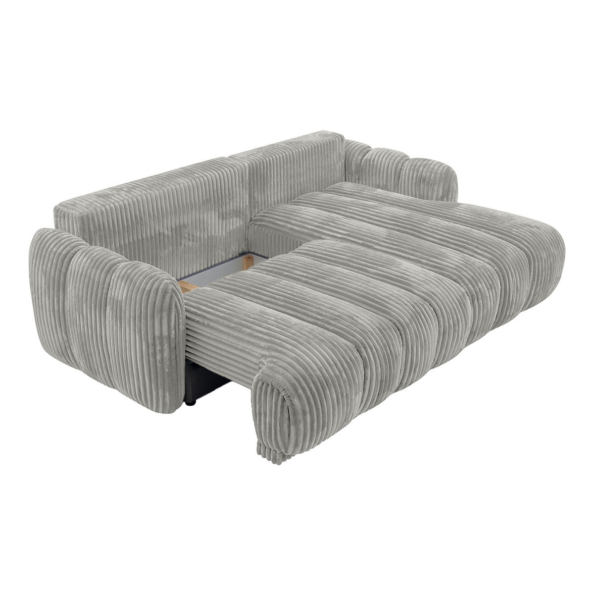 ECKSOFA CAMILO mit Schlaffunktion, Grau - Grau, Textil (220/150cm) - Fedve