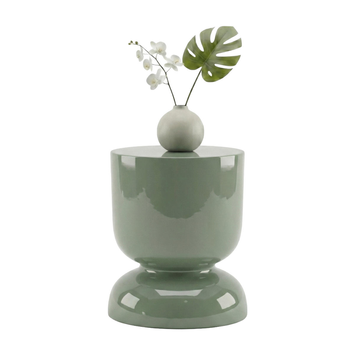 STRANSKA miza - zelena, kovina (36/36/46cm) - Relaxdays