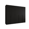 DREHTÜRENSCHRANK 202/250/52 5-türig - Schwarz, Holz (250/202/52cm) - Abiks Möbel