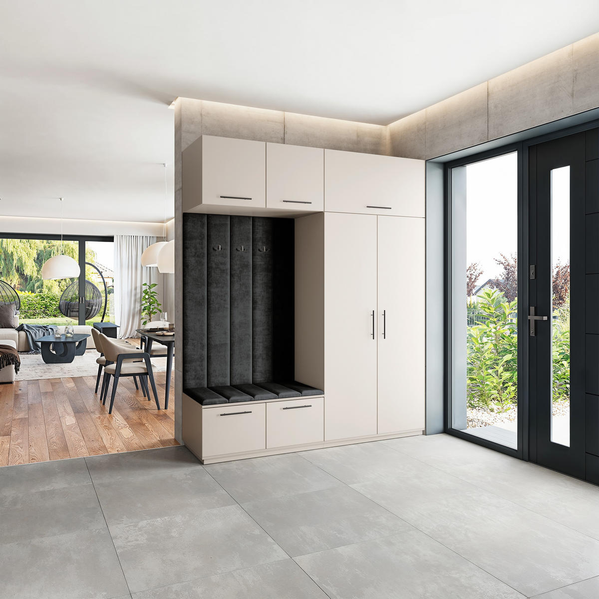 GARDEROBENSCHRANK REMA 200/240/60 cm Modern Kaschmir - Kaschmir, Holzwerkstoff (200/240/60cm) - MASSENO