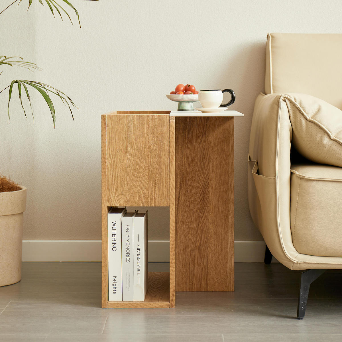 BEISTELLTISCH Rund Braun 50 x 50 x 49 cm - Braun, Holz (18/45/55cm) - Nordlys