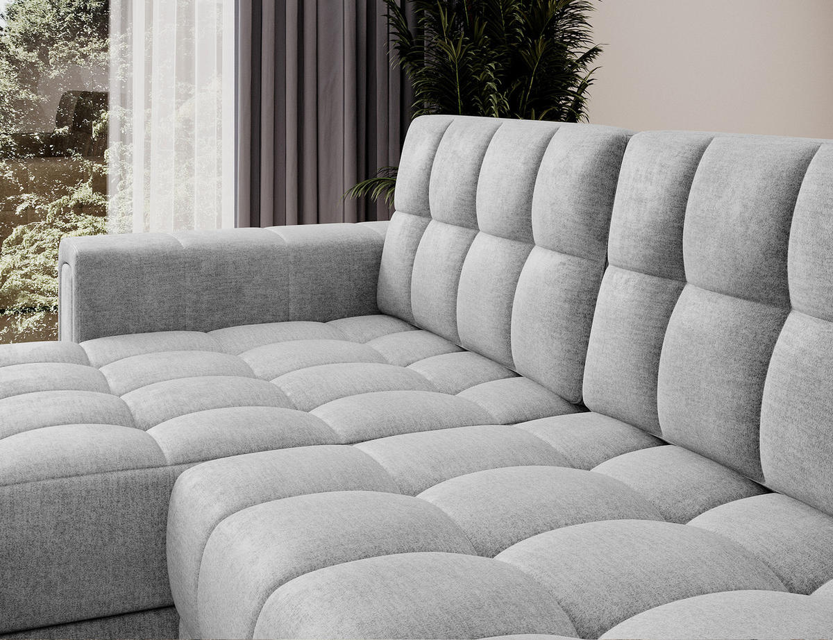 ECKSOFA BLENDI - Grau (Monolith 84) - Grau, Holzwerkstoff (260/150cm) - Möblo