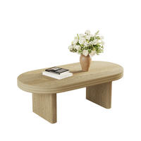 COUCHTISCH aus MDF mit Massivholzfurnier 120x60x41,5 cm Natur Oval, vielseitig und pflegeleicht - Naturfarben, Holzwerkstoff (120/60/41.5cm) - Modfu