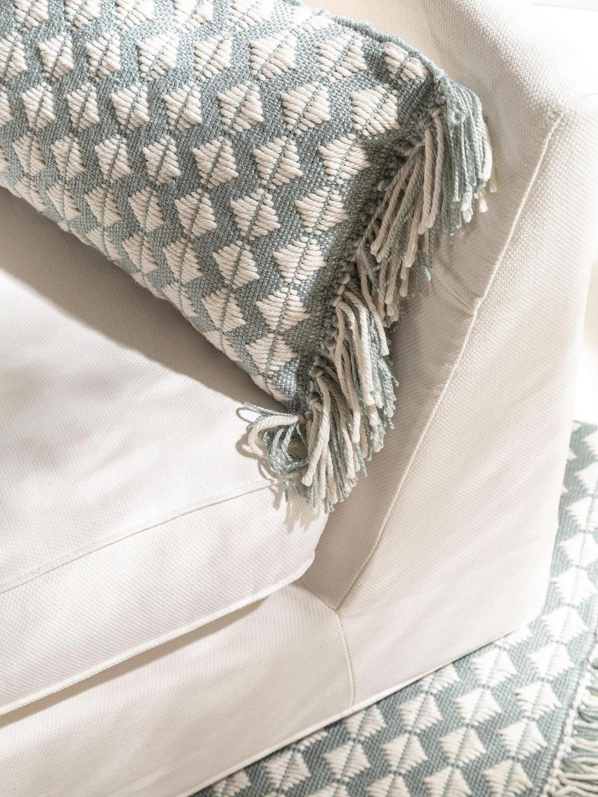 OUTDOORKISSEN Morty Blau 30x50 cm - Blau, Textil (30/50cm) - benuta