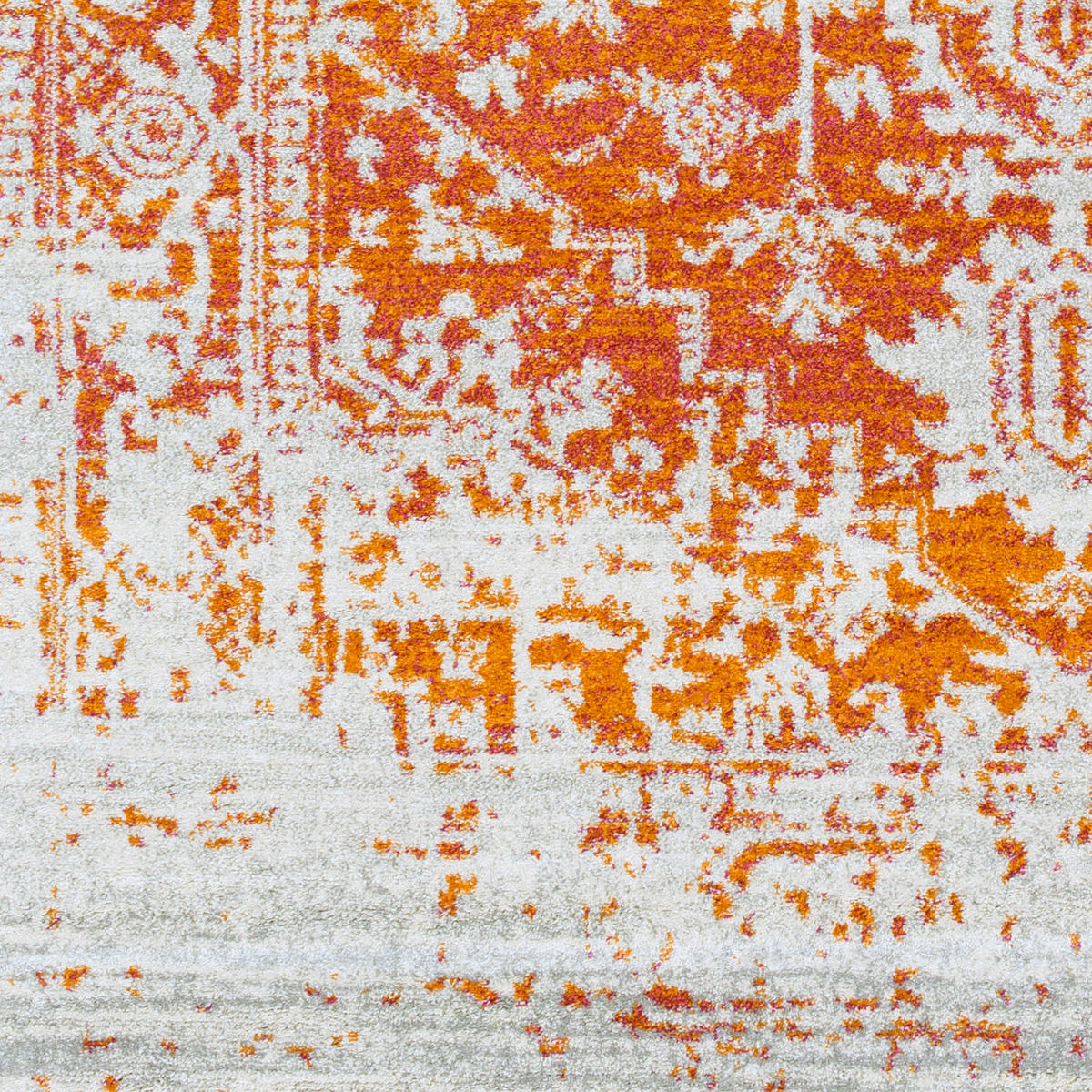 VINTAGE-TEPPICH Rund Ø 160 cm Orange - Orange, Textil (160/160cm) - LIVABLISS