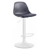 BARHOCKER Kunststoff schwarz - Schwarz/Weiß, Kunststoff/Metall (39/82/43cm) - CLP
