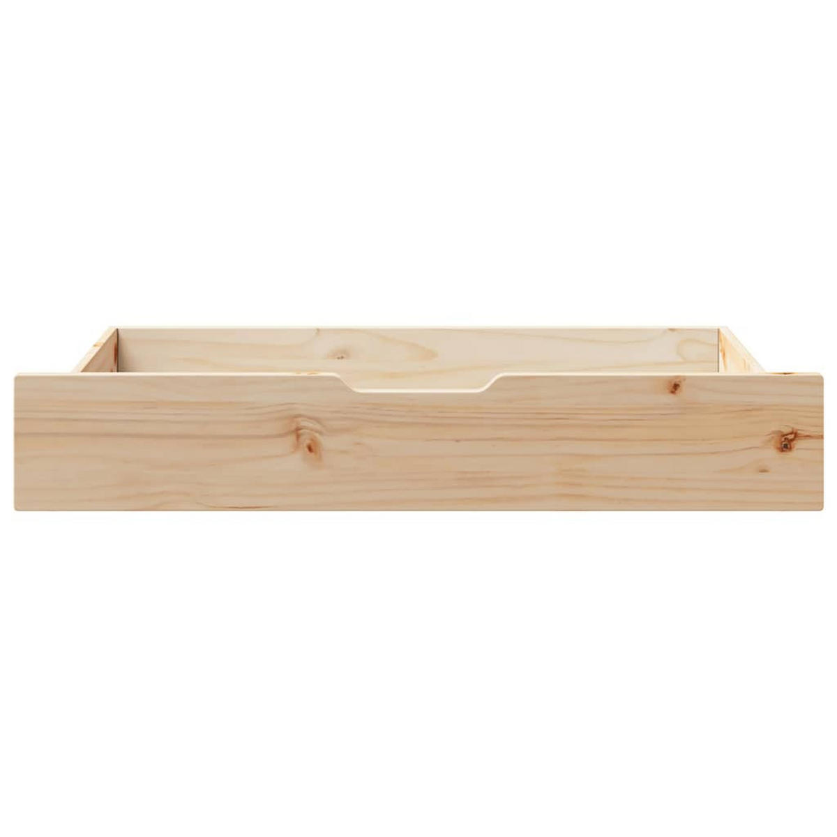 BETTSCHUBLADEN Mit Rollen 2 Stk. 90/55/17 Cm Massivholz Kiefer - Braun, Holz - vidaXL
