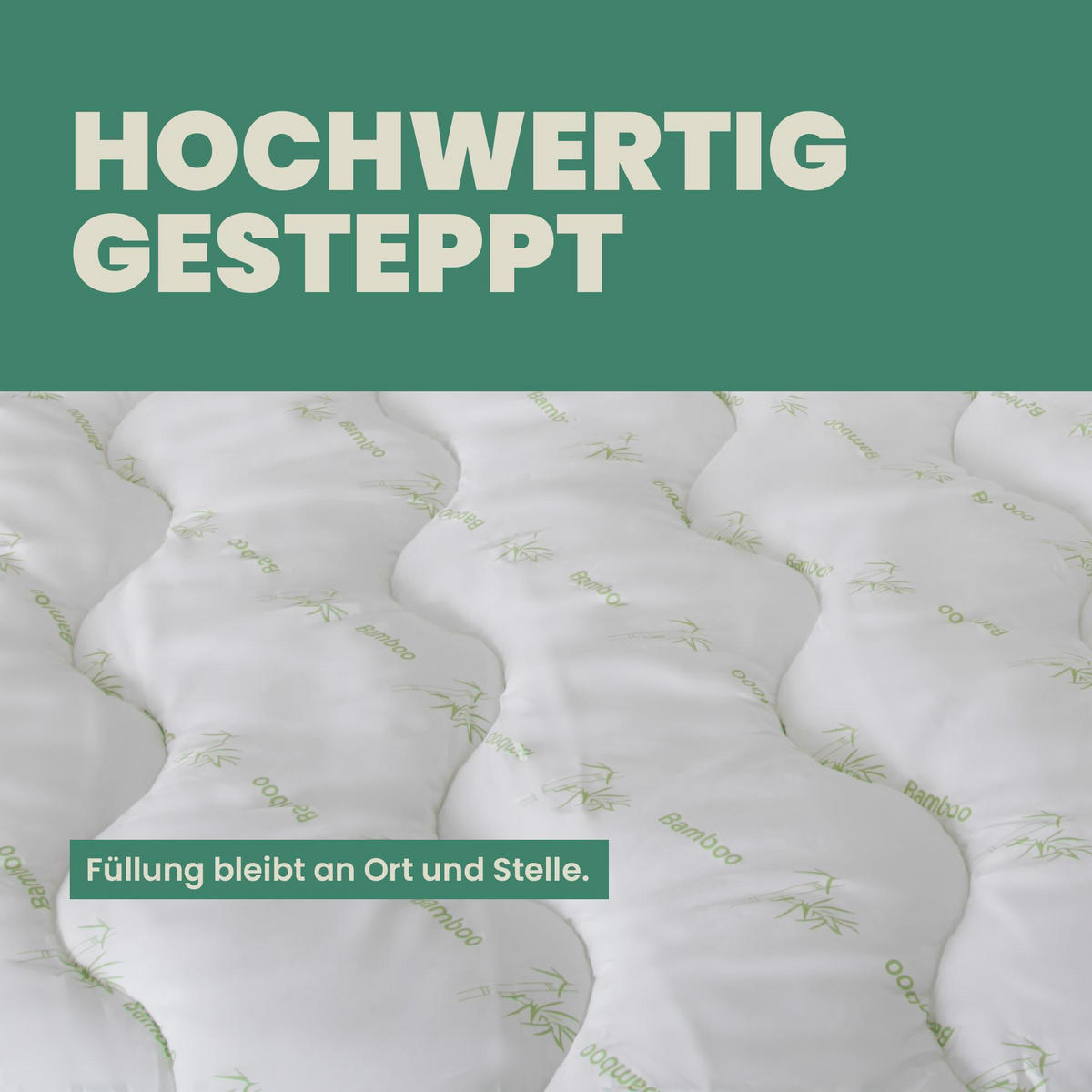 STEPPBETT Bamboo mit Bambusveredelung temperaturausgleichend 135x200 cm - Weiß, Textil (135/200cm) - Bestlivings